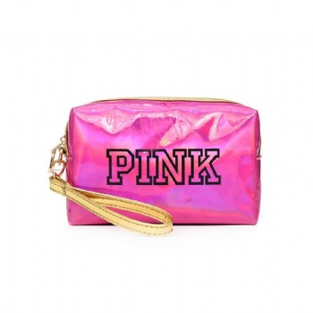 Colorful holographic makeup pouch bag