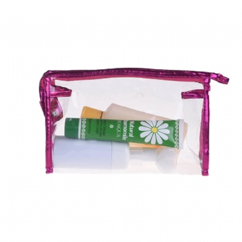 Pvc clear color zipper cosmetic bag