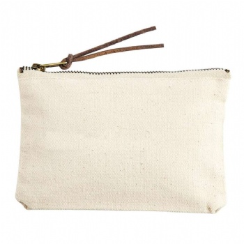 Natural cotton make up pouch portable cosmetic bag