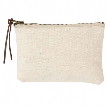 Natural cotton make up pouch portable cosmetic bag