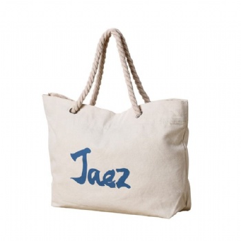 canvas beach bag with rope handles