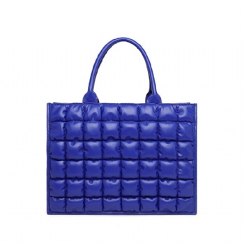 Blue Color Ladies Bolsa Daily PU Leather tote bag