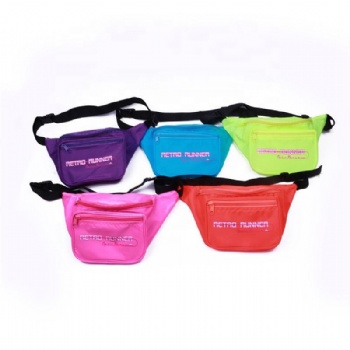 Multi-colors 3 zippers Sport Fanny Pack