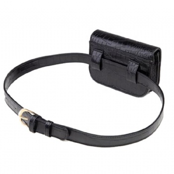 PU leather women waist bag