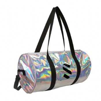 iridescence PU duffle bag