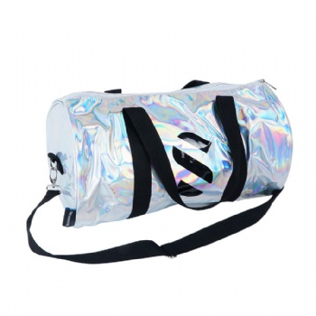 iridescence PU duffle bag