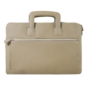 Beige Laptop Bag Sleeve Leather Laptop Bag