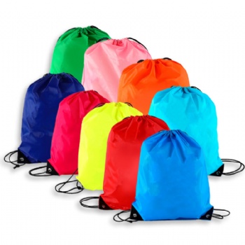 210D polyester promotional sport drawstring bag