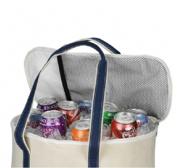 Zip Heavy Duty Canvas Collapsible Insulated Cooler Bag