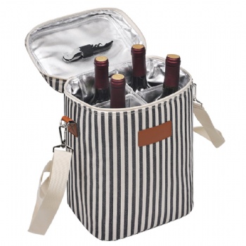 4 Bottle Travel Wine Carring Cooler Bag